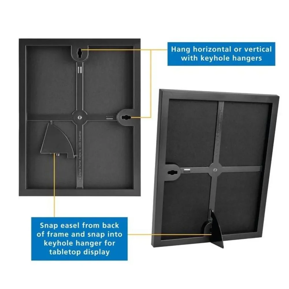 Mainstays 8x10 Front Loading Picture Frame - Black - Free Shipping